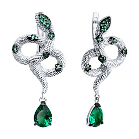 Серьги SOKOLOV - Серебро 925, Фианит (арт. 94026003)