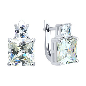 Серьги SOKOLOV - Серебро 925, Фианит (арт. 94027178-91)