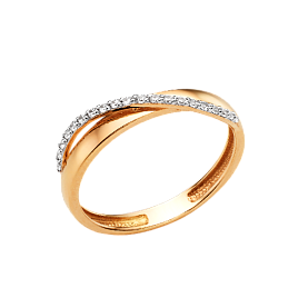 Кольцо ЮФ Династия - Золото 585, Фианит (арт. 000541-1102)