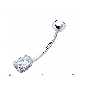 Пирсинг SOKOLOV - Серебро 925, Фианит (арт. 94060061)