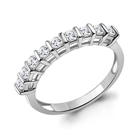 Кольцо Аквамарин - Серебро 925, Фианит (арт. 67737А.5)