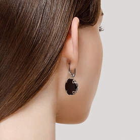 Серьги SOKOLOV - Серебро 925, Агат, Фианит (арт. 83020099)