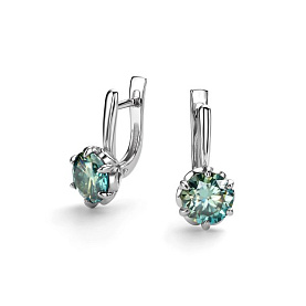 Серьги Дар - Серебро 925, Муассанит (арт. С-5186рс16139)