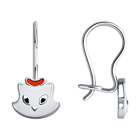 Серьги SOKOLOV - Серебро 925, Эмаль (арт. 94021632)