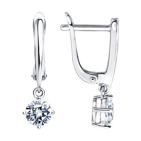 Серьги SOKOLOV - Серебро 925, Фианит (арт. 94026550-91)