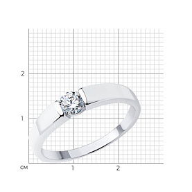 Кольцо SOKOLOV - Серебро 925, Фианит (арт. 94013797)