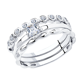 Кольцо SOKOLOV - Серебро 925, Фианит (арт. 94011706)