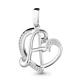 Подвеска Аквамарин - Серебро 925, Фианит (арт. 24000А.5)