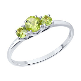 Кольцо SOKOLOV - Серебро 925, Хризолит (арт. 92014425)