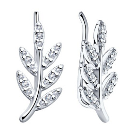 Серьги SOKOLOV - Серебро 925, Фианит (арт. 94025806)