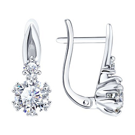 Серьги SOKOLOV - Серебро 925, Фианит (арт. 94027569)