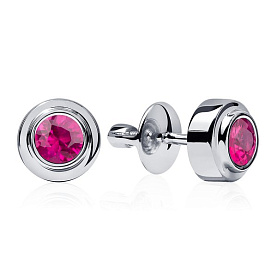 Серьги Platinum Lab. - Платина 950 (арт. ПС-020Р-07)