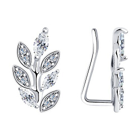 Серьги SOKOLOV - Серебро 925, Фианит (арт. 94025999)