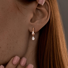 Серьги SOKOLOV - Серебро 925, Фианит (арт. 93020542)