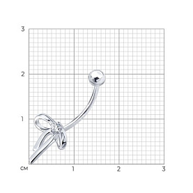 Пирсинг SOKOLOV - Серебро 925, Фианит (арт. 94060111)