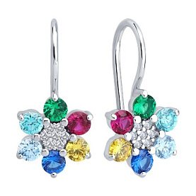 Серьги Diamant - Серебро 925, Фианит (арт. 94-120-02274-1)