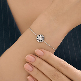 Браслет SOKOLOV - Серебро 925, Фианит, Эмаль (арт. 94051527)