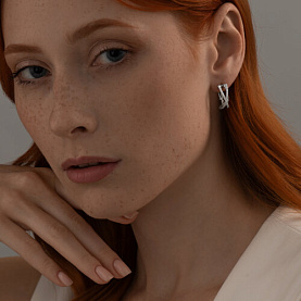 Серьги SOKOLOV - Серебро 925, Фианит (арт. 94025718)