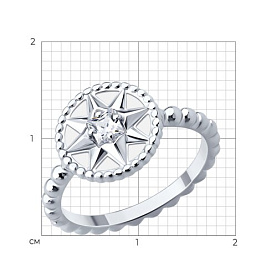Кольцо SOKOLOV - Серебро 925, Фианит (арт. 94014469)