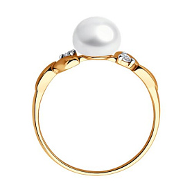 Кольцо Diamant - Серебро 925, Жемчуг культивированный, Фианит (арт. 93-310-02680-1)