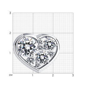 Подвеска SOKOLOV - Серебро 925, Фианит (арт. 94030103)