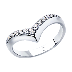 Кольцо SOKOLOV - Серебро 925, Фианит (арт. 94012894)