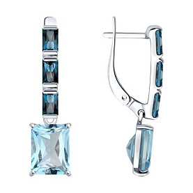 Серьги Diamant - Золото 585, Топаз (арт. 52-321-02457-1)