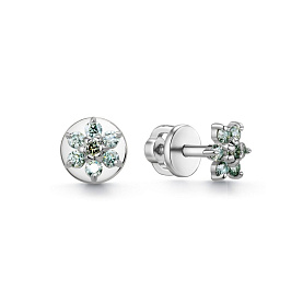 Серьги Дар - Серебро 925, Синтетический муассанит (арт. С-5136рс16139)