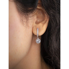 Серьги Галатея - Серебро 925, Фианит (арт. 3448.1)