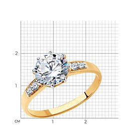 Кольцо SOKOLOV - Серебро 925, Фианит (арт. 93011031)