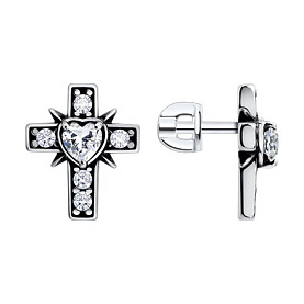 Серьги Diamant - Серебро 925, Фианит (арт. 95-122-02429-1)