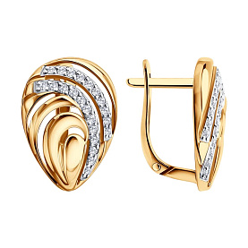 Серьги SOKOLOV - Золото 585, Фианит (арт. 0200914)