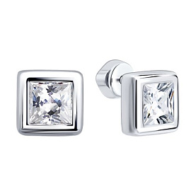 Серьги Diamant - Серебро 925, Фианит (арт. 94-122-02393-1)