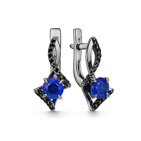 Серьги Дар - Серебро 925, Шпинель (арт. С-5157чрс414616)
