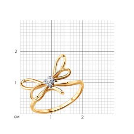 Кольцо SOKOLOV - Золото 585, Фианит (арт. 019849)