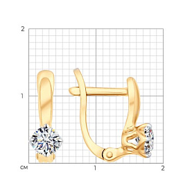 Серьги SOKOLOV - Серебро 925, Фианит (арт. 93022388)