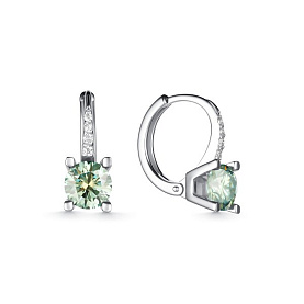 Серьги Дар - Серебро 925, Синтетический муассанит, Фианит (арт. С-3911рс1613900)