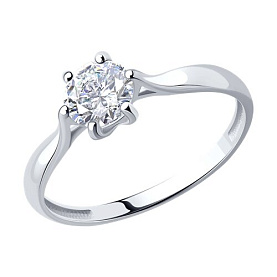 Кольцо SOKOLOV - Золото 585, Фианит (арт. 017958-3)