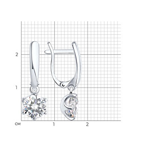 Серьги SOKOLOV - Серебро 925, Фианит (арт. 94021995)