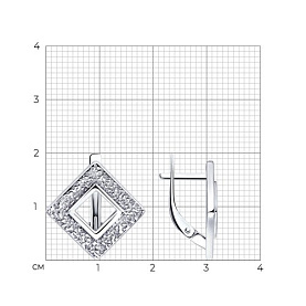 Серьги Diamant - Серебро 925 (арт. 94-120-01508-1)