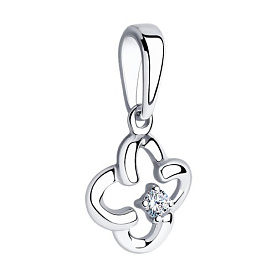 Подвеска SOKOLOV - Серебро 925, Фианит (арт. 94031729)