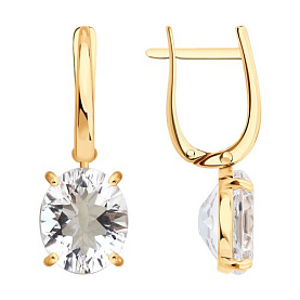 Серьги SOKOLOV - Золото 585, Горный хрусталь (арт. 729448)