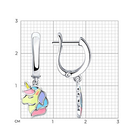 Серьги SOKOLOV - Серебро 925, Эмаль (арт. 94024309)