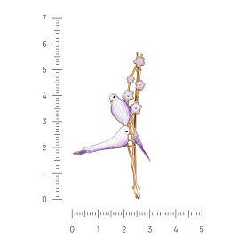 Брошь Кабаровских - Серебро 925, Эмаль (арт. 5-219-0087)