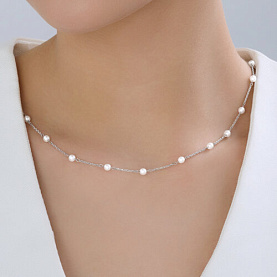 Колье SOKOLOV - Серебро 925, Жемчуг имитация (арт. 94071331)