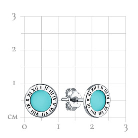 Серьги Talant - Серебро 925, Эмаль (арт. 12-7Ч-0000-15084)