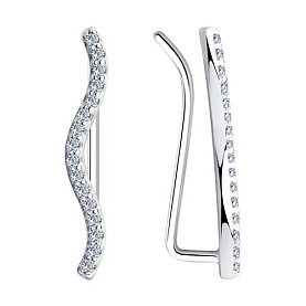 Серьги SOKOLOV - Серебро 925, Фианит (арт. 94023860)