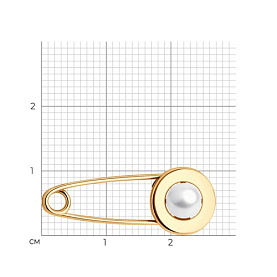 Булавка Diamant - Серебро 925, Жемчуг культивированный (арт. 93-340-02633-2)