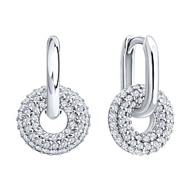 Серьги SOKOLOV - Серебро 925, Фианит (арт. 94027772)