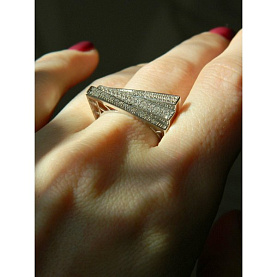 Кольцо Галатея - Серебро 925, Фианит (арт. 2858.1)